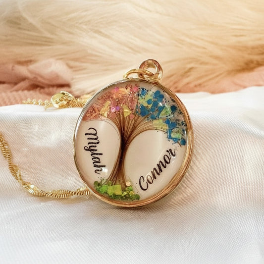 Tree of Life Keepsake Pendant – Custom Resin Jewellery with Hair, Breast Milk, Ashes & More