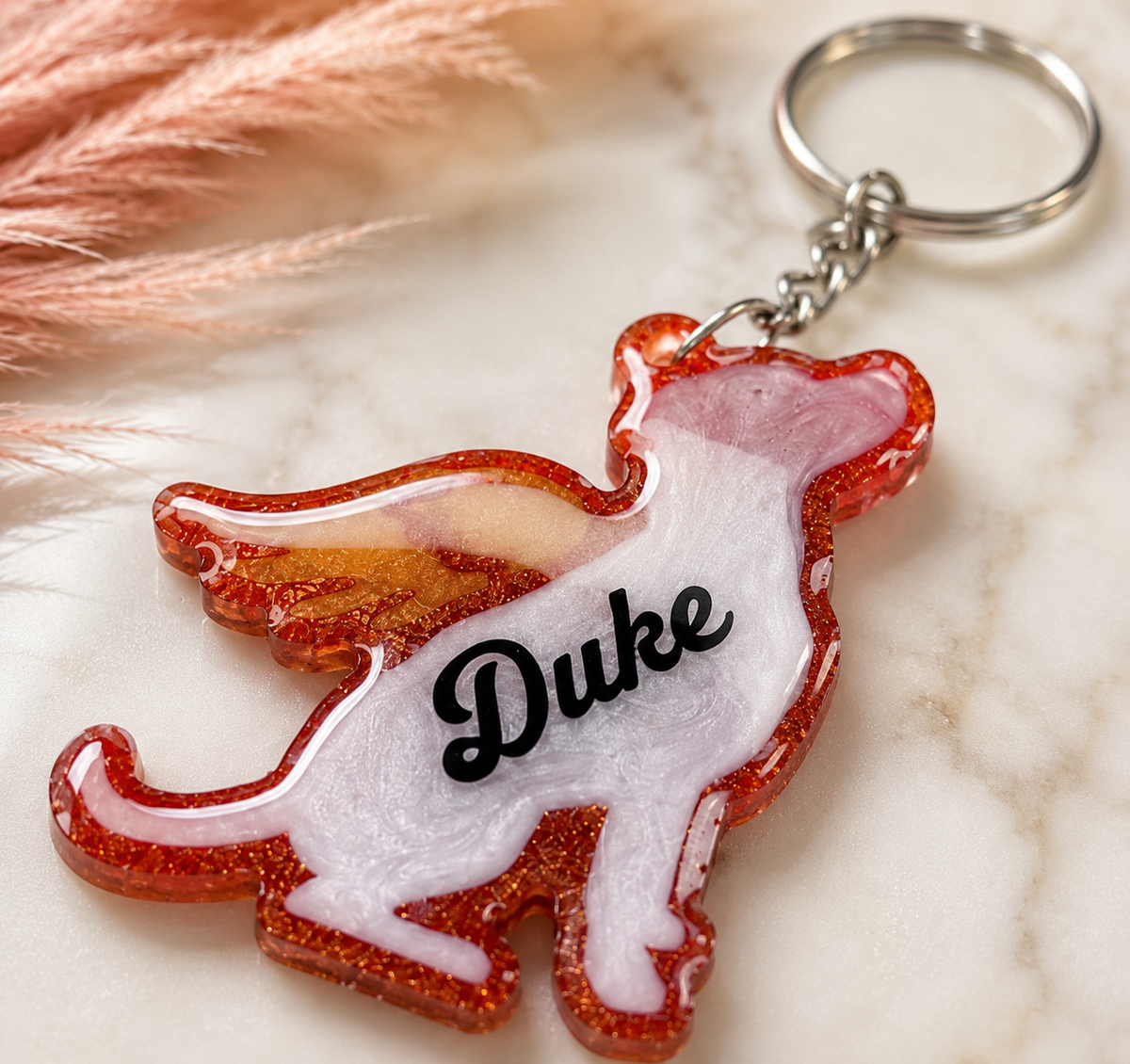 Personalised Pet Memorial Keyring – Dog or Cat Keepsake