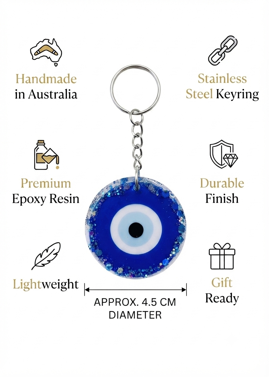 Evil Eye Resin Keychain