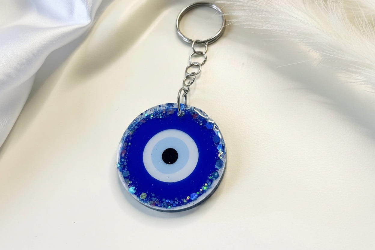 Evil Eye Resin Keychain