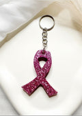 Personalised Cancer Awareness Ribbon Keychain