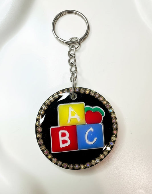 Personalised Teacher Keychain | ABC Resin Keepsake