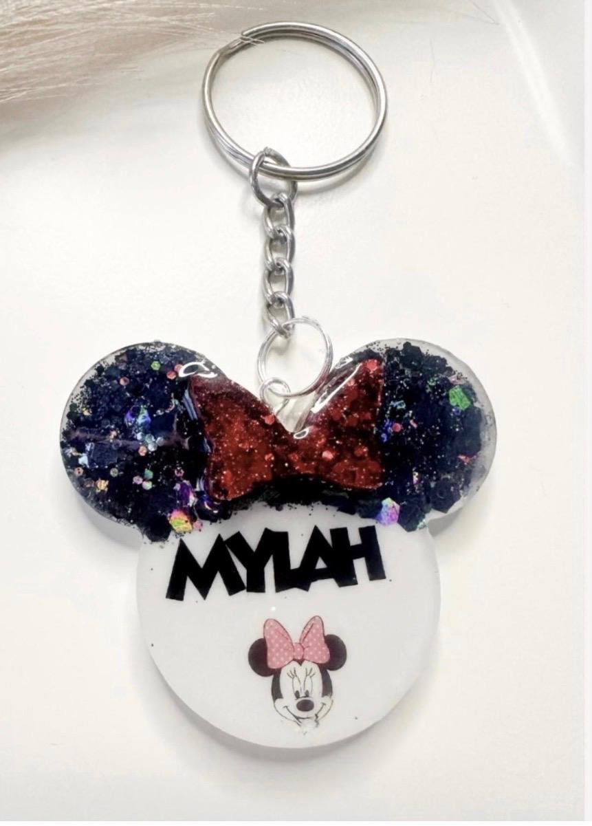 Personalised Minnie Mouse Keychain