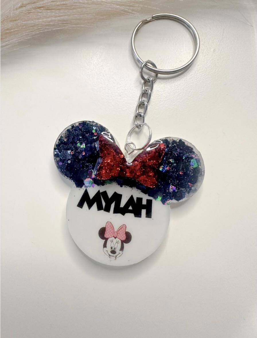 Personalised Minnie Mouse Keychain