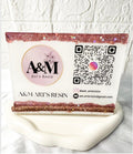 Personalised Glitter Resin Business Sign – QR Code, Logo & Contact Details Display