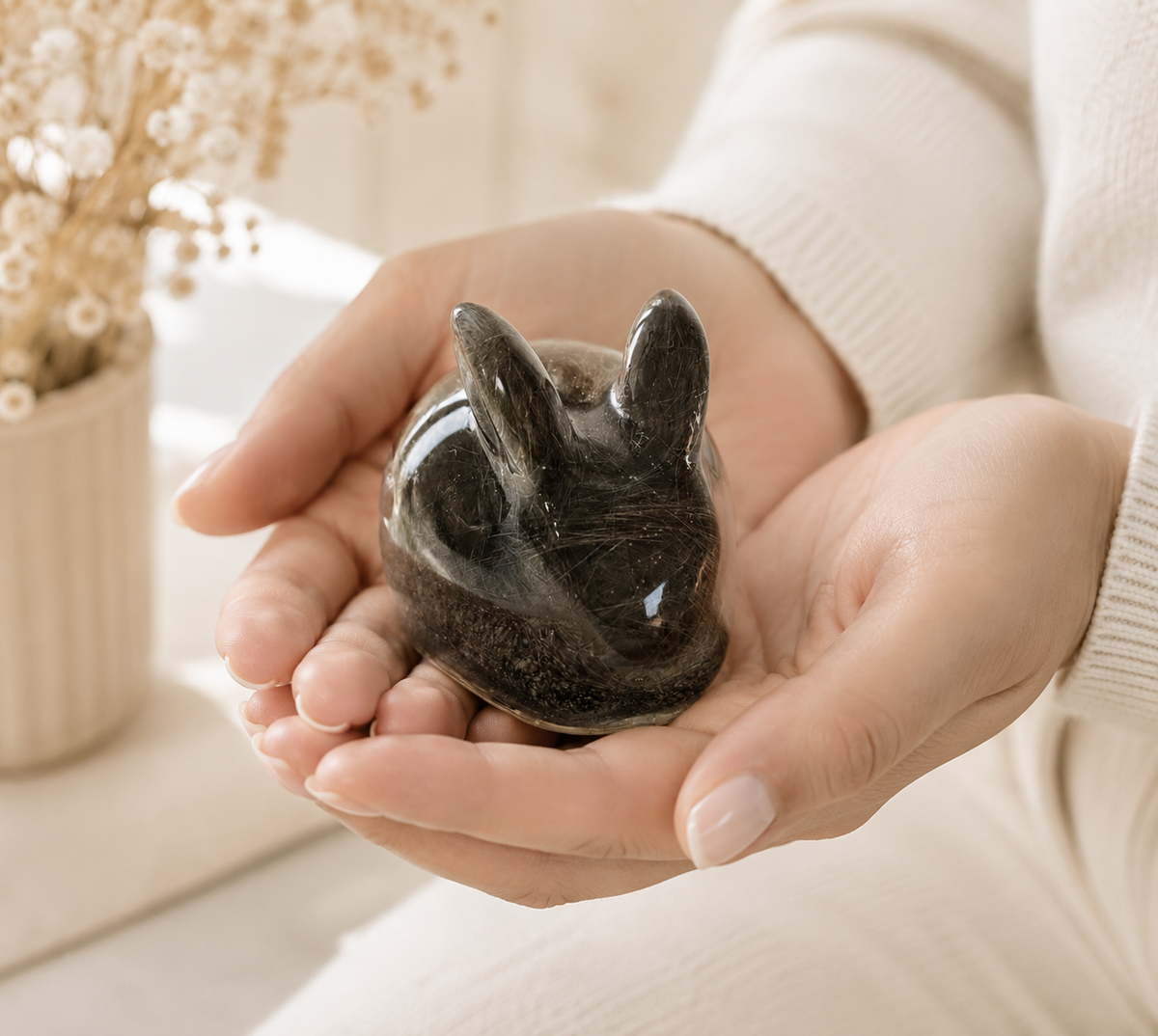 Personalised Bunny Memorial Resin Figurine | Fur & Ash Keepsake