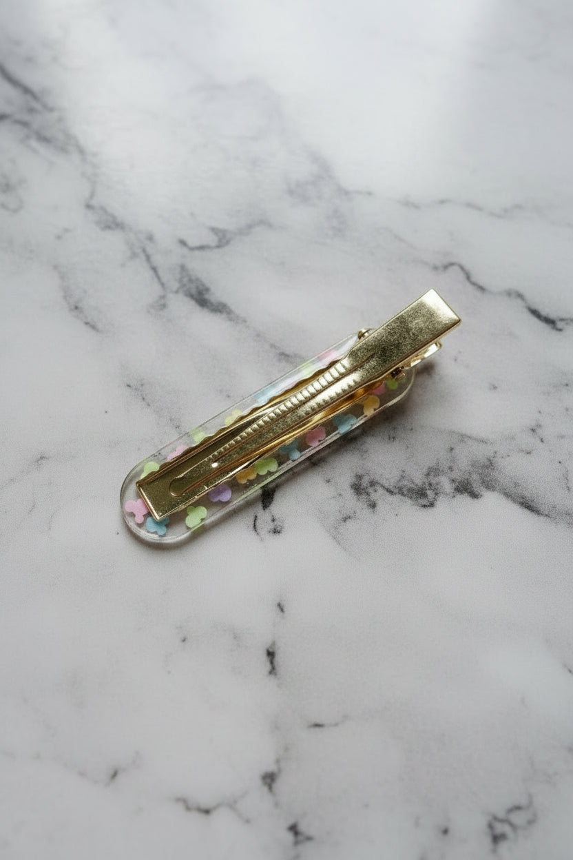 Mickey Confetti Resin Hair Clip Barrette