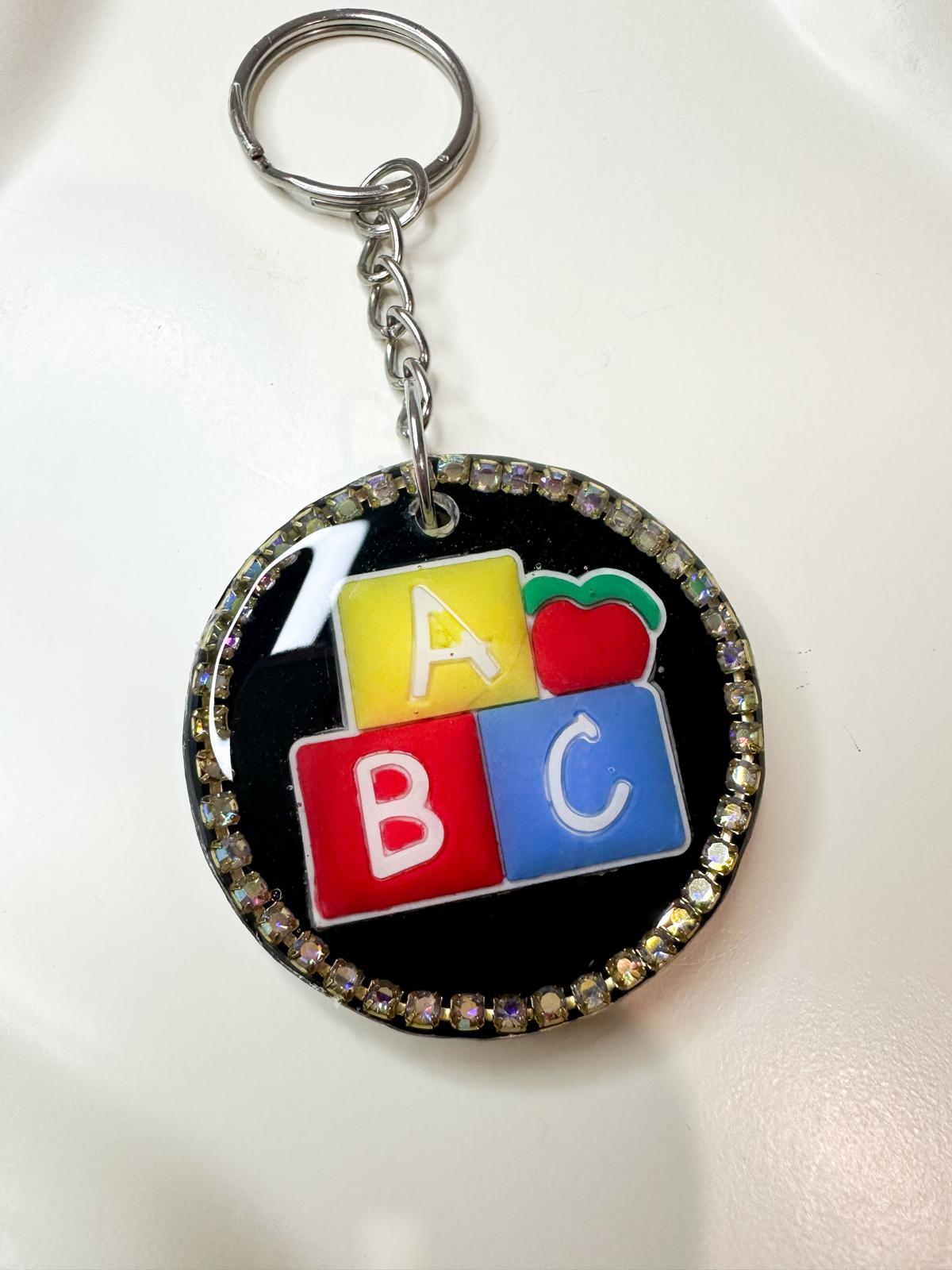 Personalised Teacher Keychain | ABC Resin Keepsake