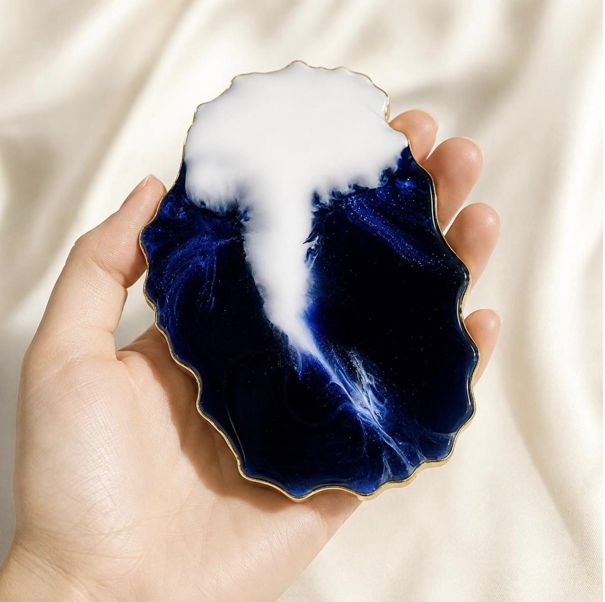 Custom Storm Resin Coaster | Personalised Colour | Handcrafted Keepsake