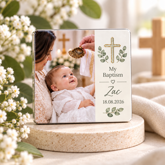 Personalised Baptism Photo Magnets | Christening Favours