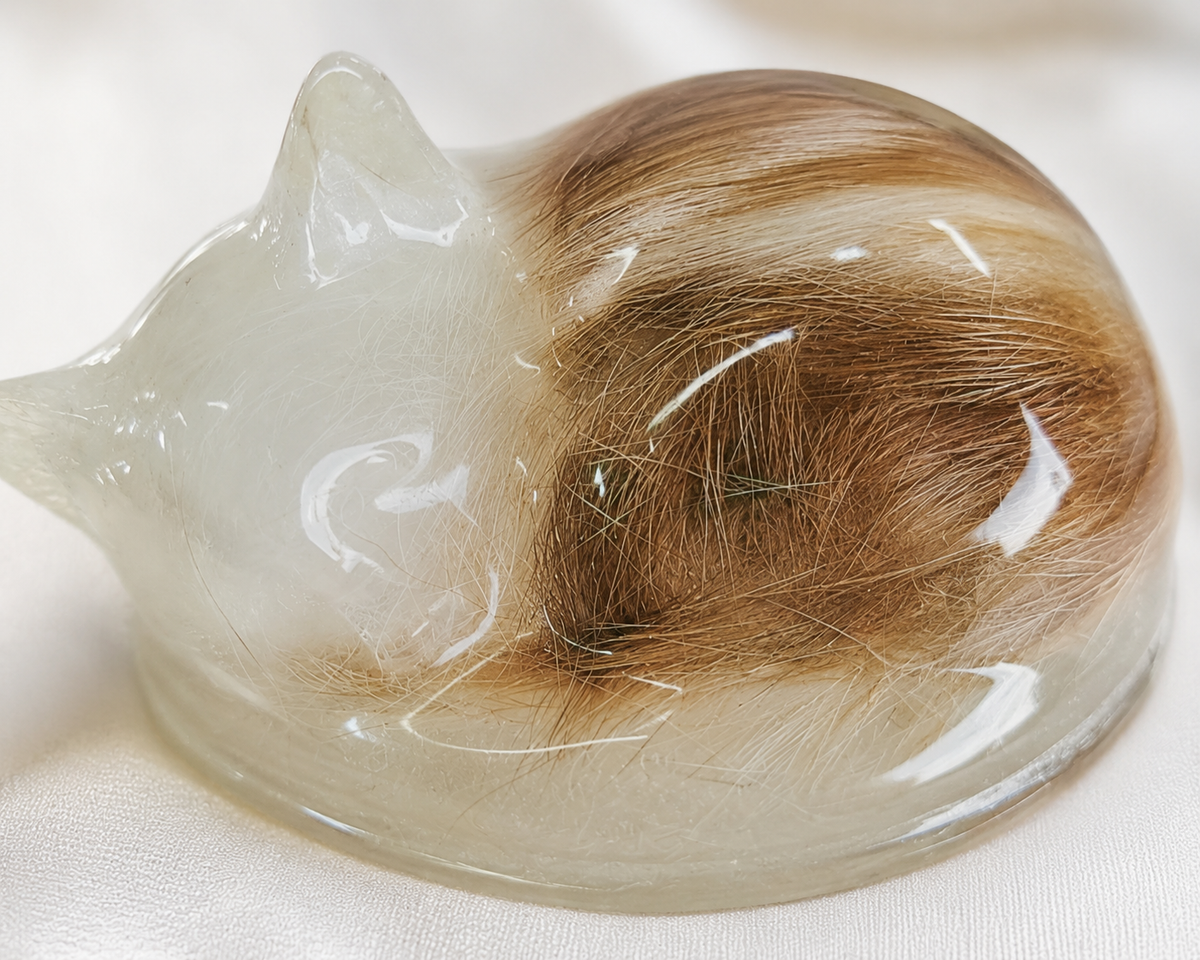 Personalised Cat Memorial Resin Figurine | Fur & Ash Keepsake