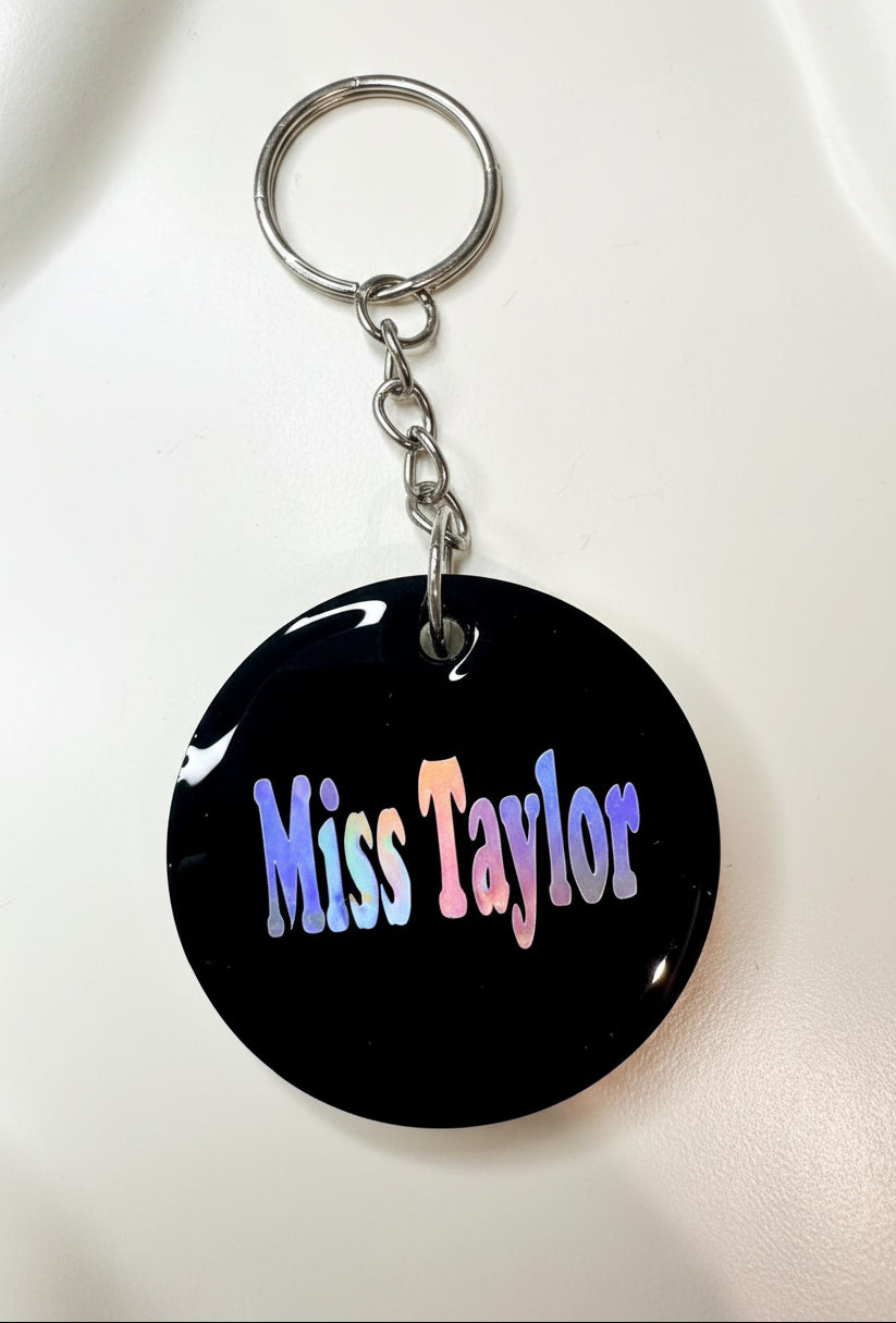 Personalised Teacher Keychain | ABC Resin Keepsake