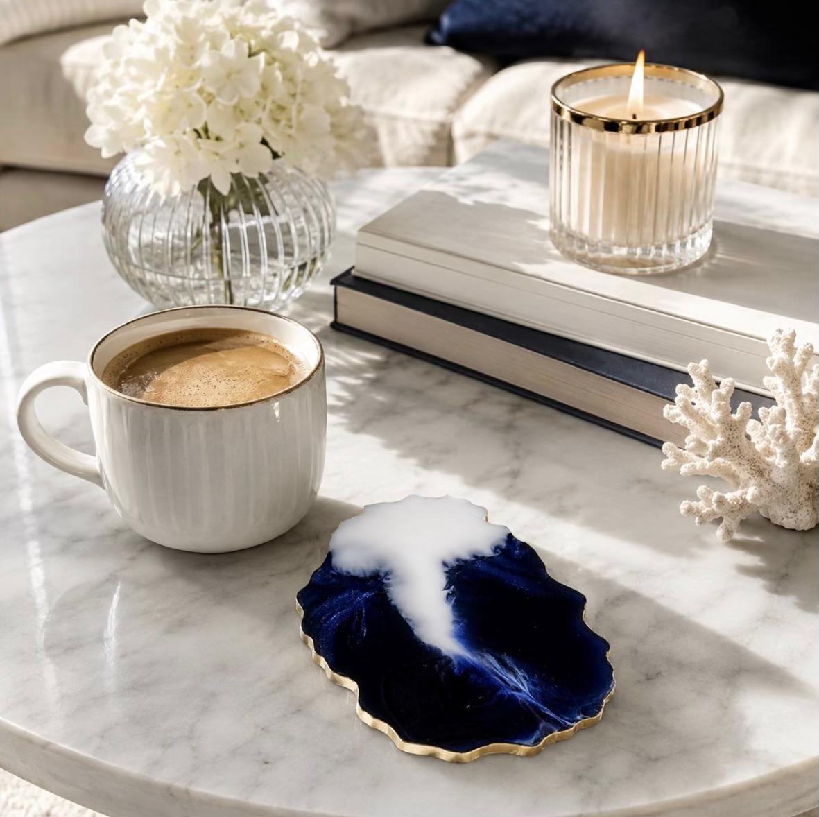Custom Storm Resin Coaster | Personalised Colour | Handcrafted Keepsake