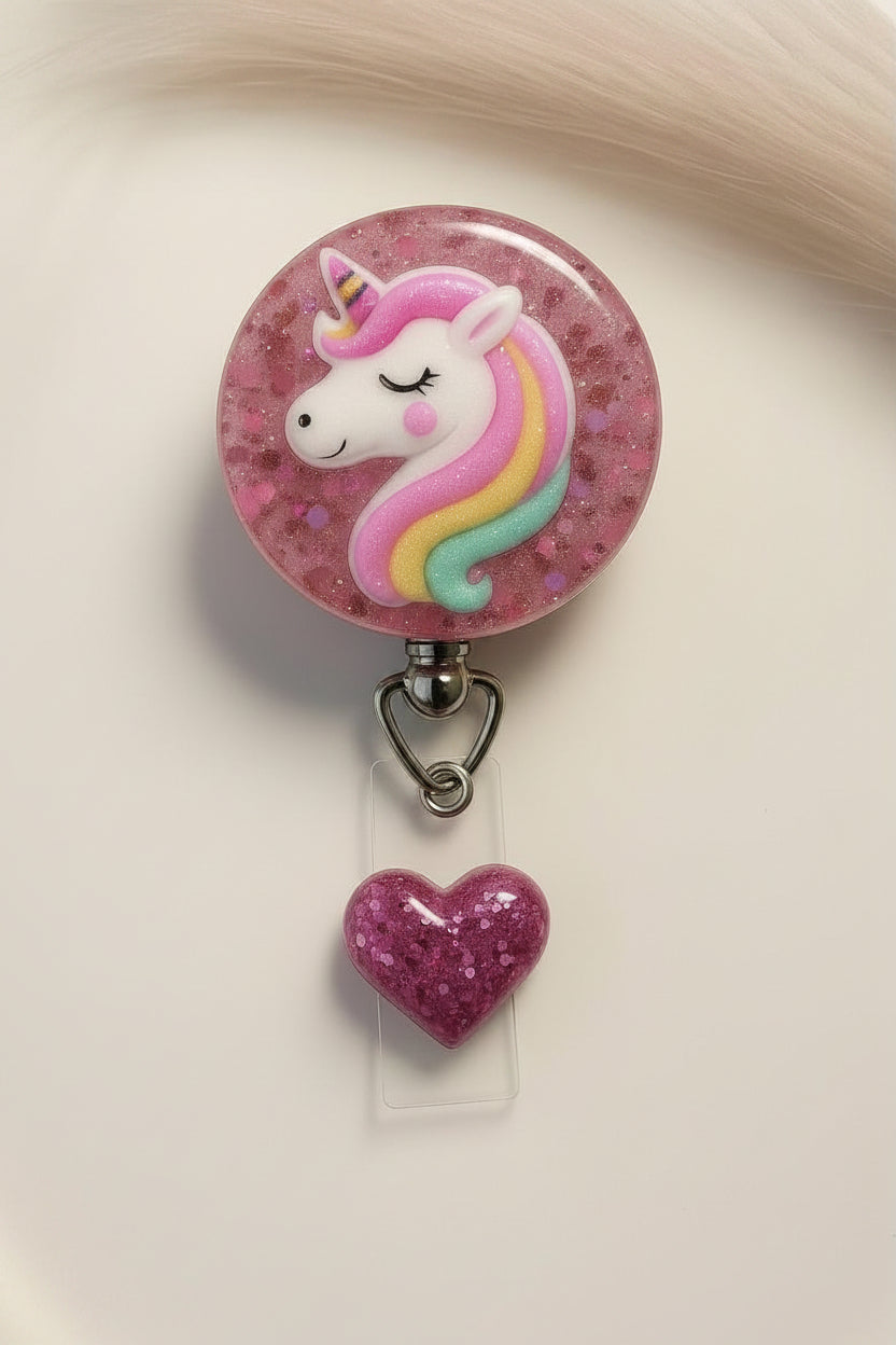 Character Glitter Resin ID Card Holder – Hello Kitty, Barbie or Unicorn