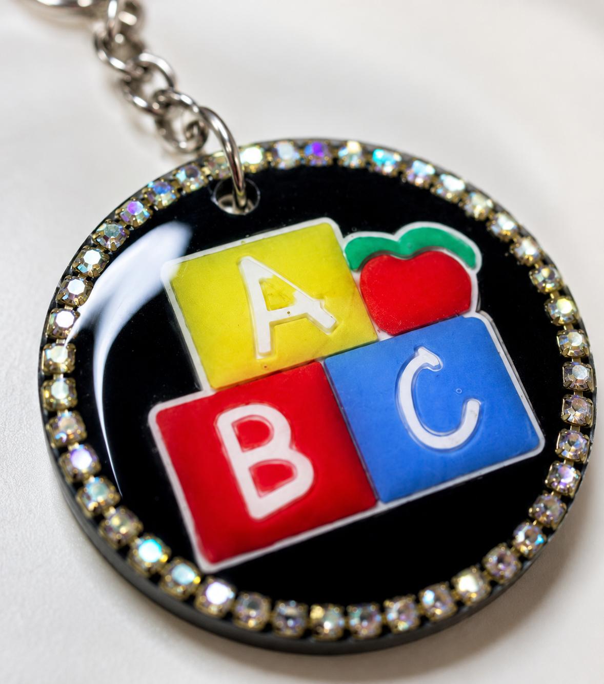 Personalised Teacher Keychain | ABC Resin Keepsake