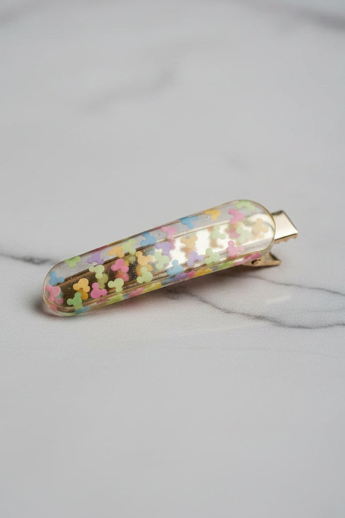 Mickey Confetti Resin Hair Clip Barrette
