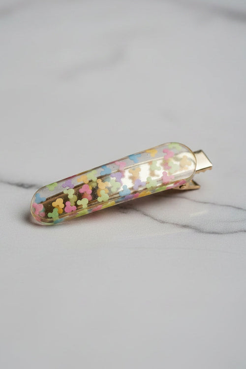 Mickey Confetti Resin Hair Clip Barrette