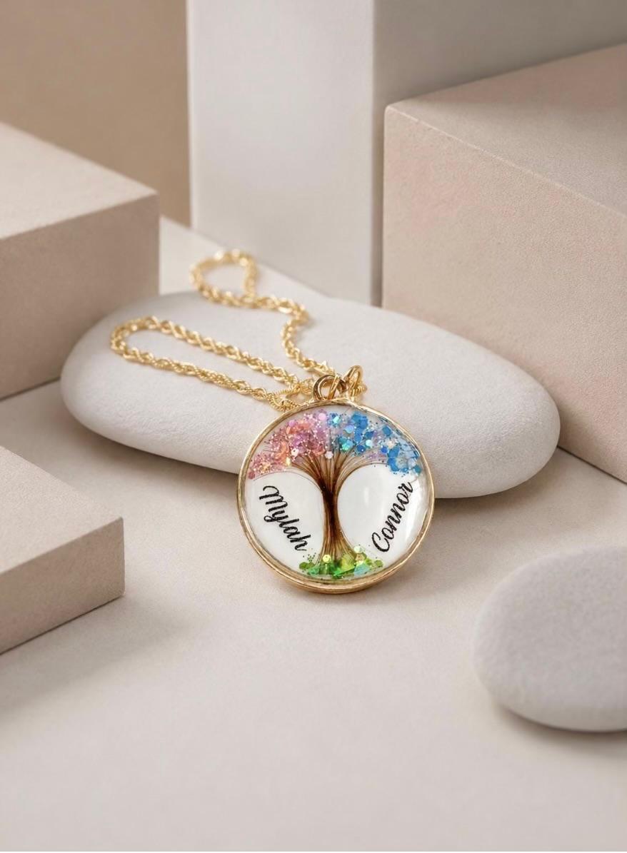 Tree of Life Keepsake Pendant – Custom Resin Jewellery with Hair, Breast Milk, Ashes & More
