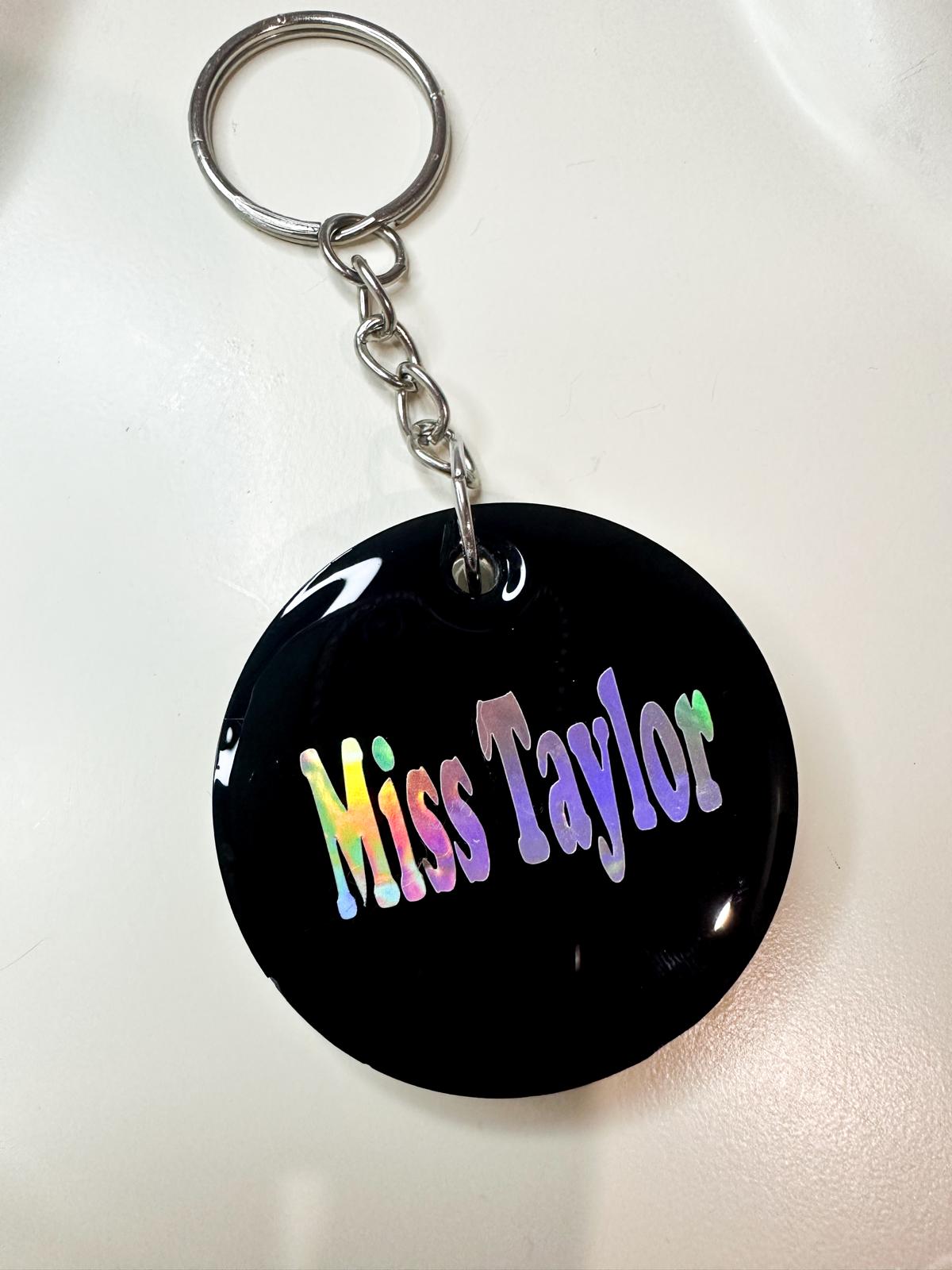 Personalised Teacher Keychain | ABC Resin Keepsake