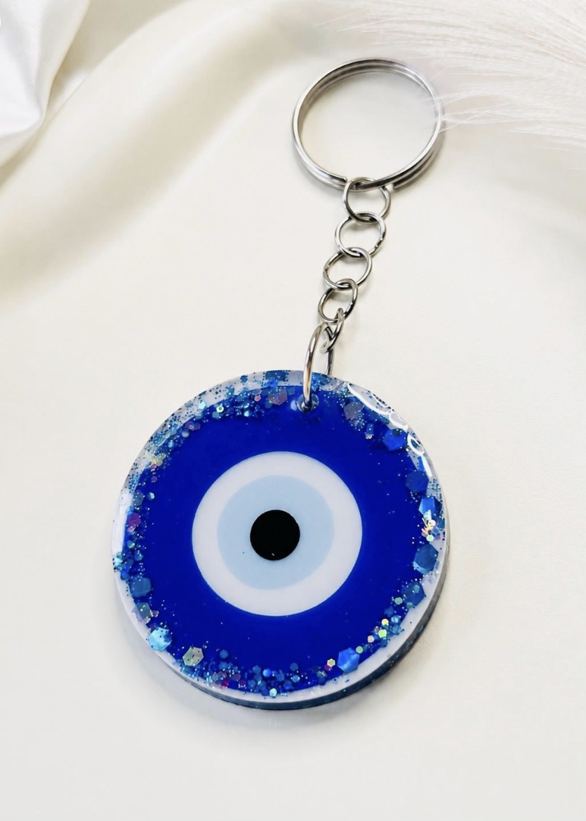 Evil Eye Resin Keychain