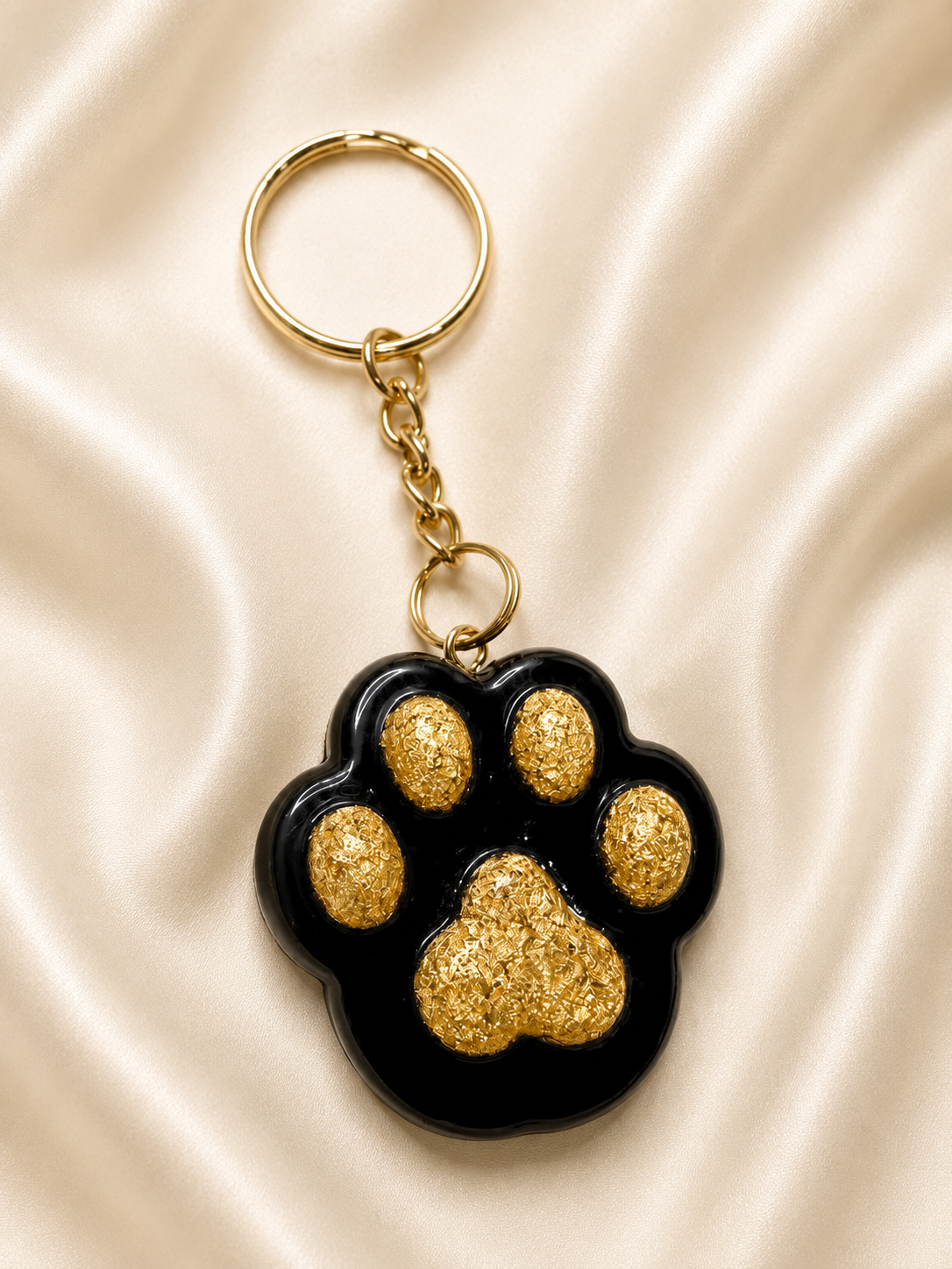 Personalised Paw Print Photo Keychain | Custom Pet Resin Keyring