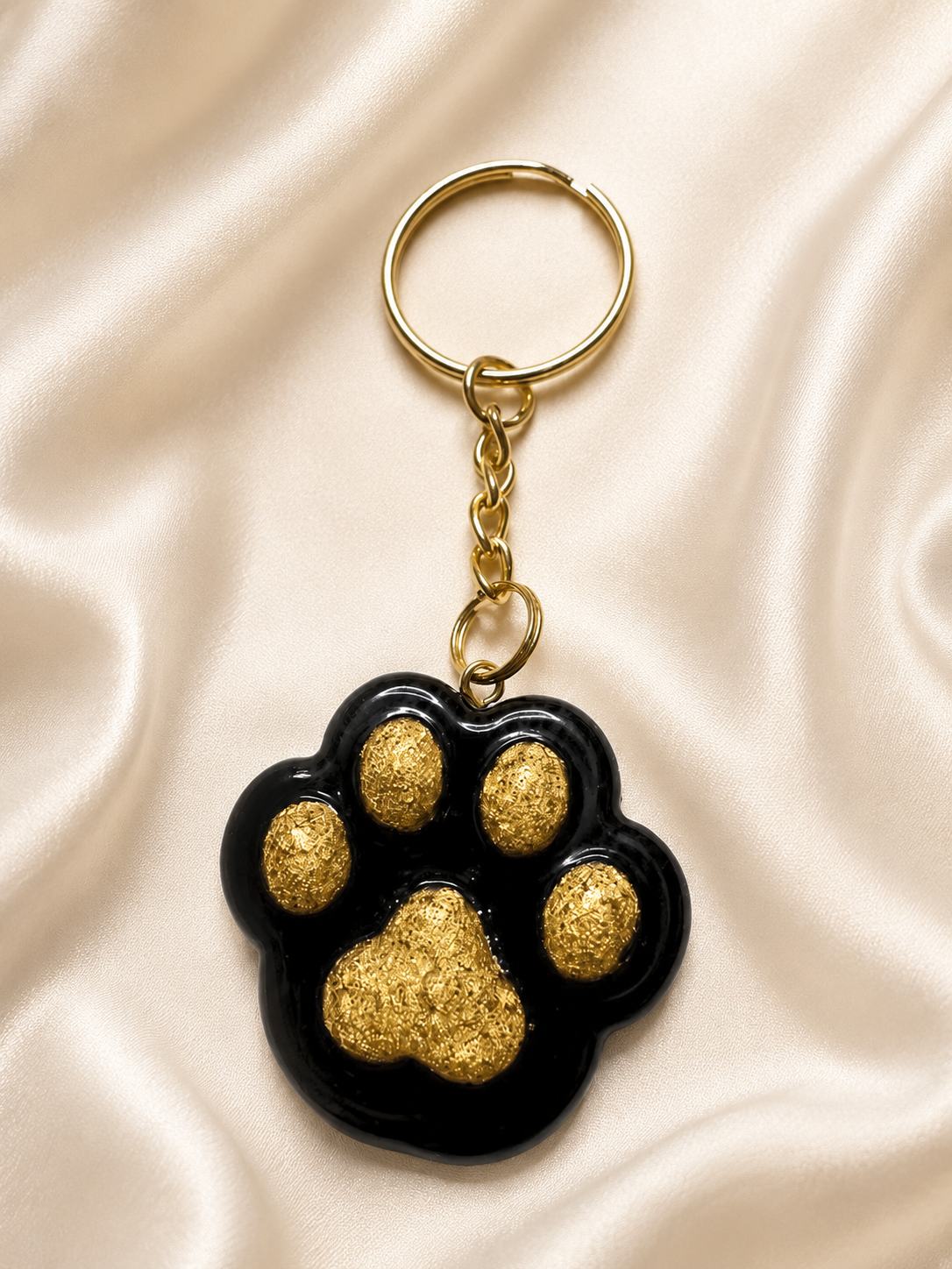 Personalised Paw Print Photo Keychain | Custom Pet Resin Keyring