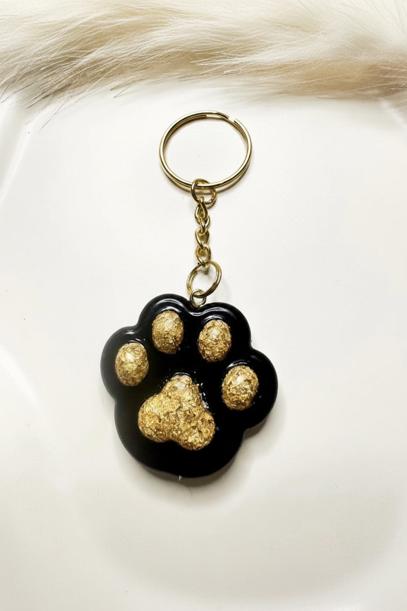 Personalised Paw Print Photo Keychain | Custom Pet Resin Keyring