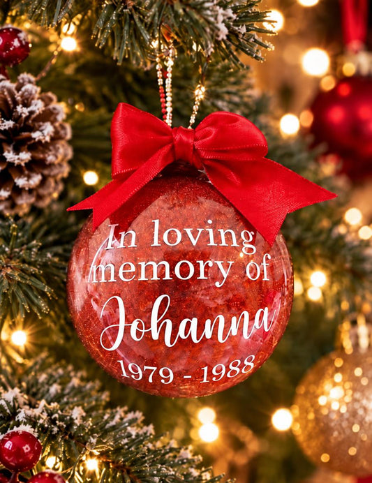 Personalised Memorial Christmas Bauble | In Loving Memory Ornament