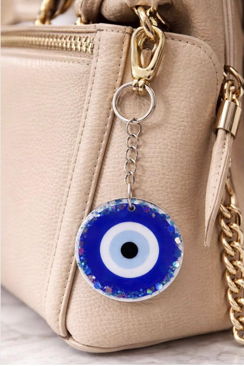 Evil Eye Resin Keychain