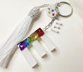 Personalised Rainbow Pride Initial Letter Keychain