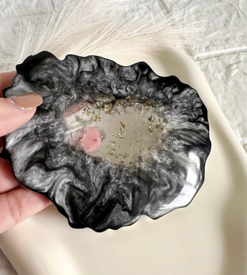 Luxury Black & Gold Galaxy Resin Coaster