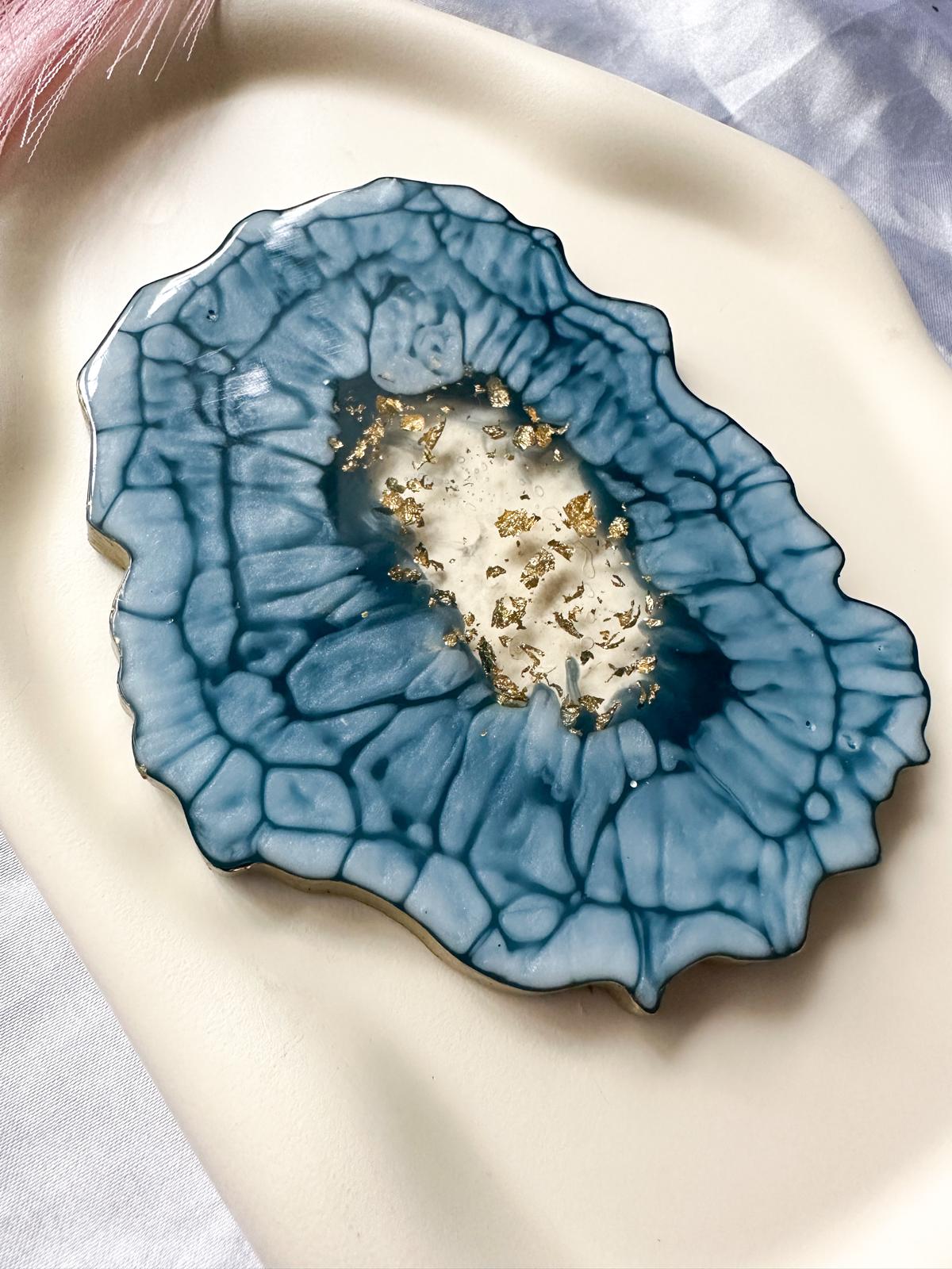 Custom Crackled Resin Coaster | Personalised Colour | Handcrafted Keepsake