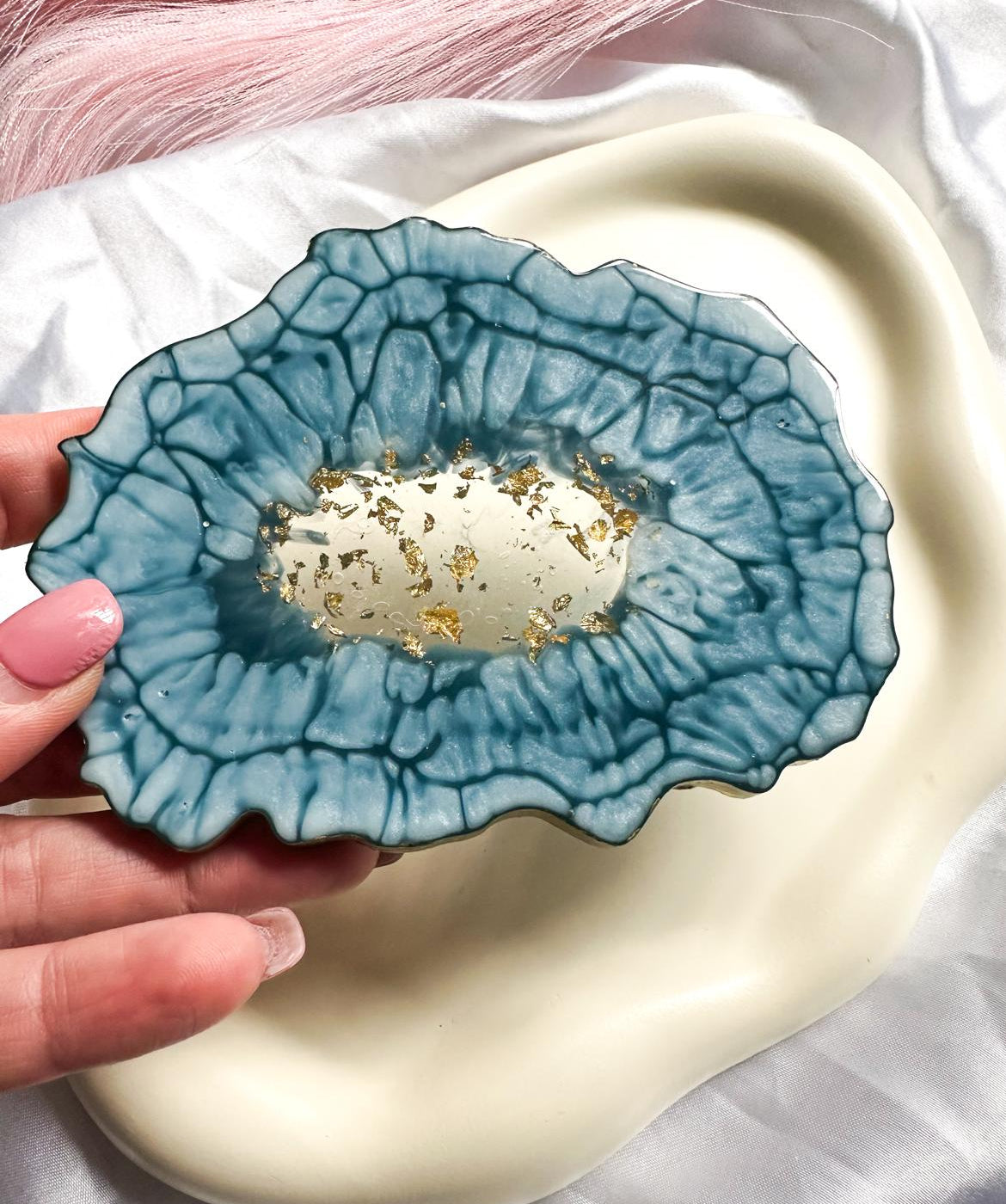 Custom Crackled Resin Coaster | Personalised Colour | Handcrafted Keepsake