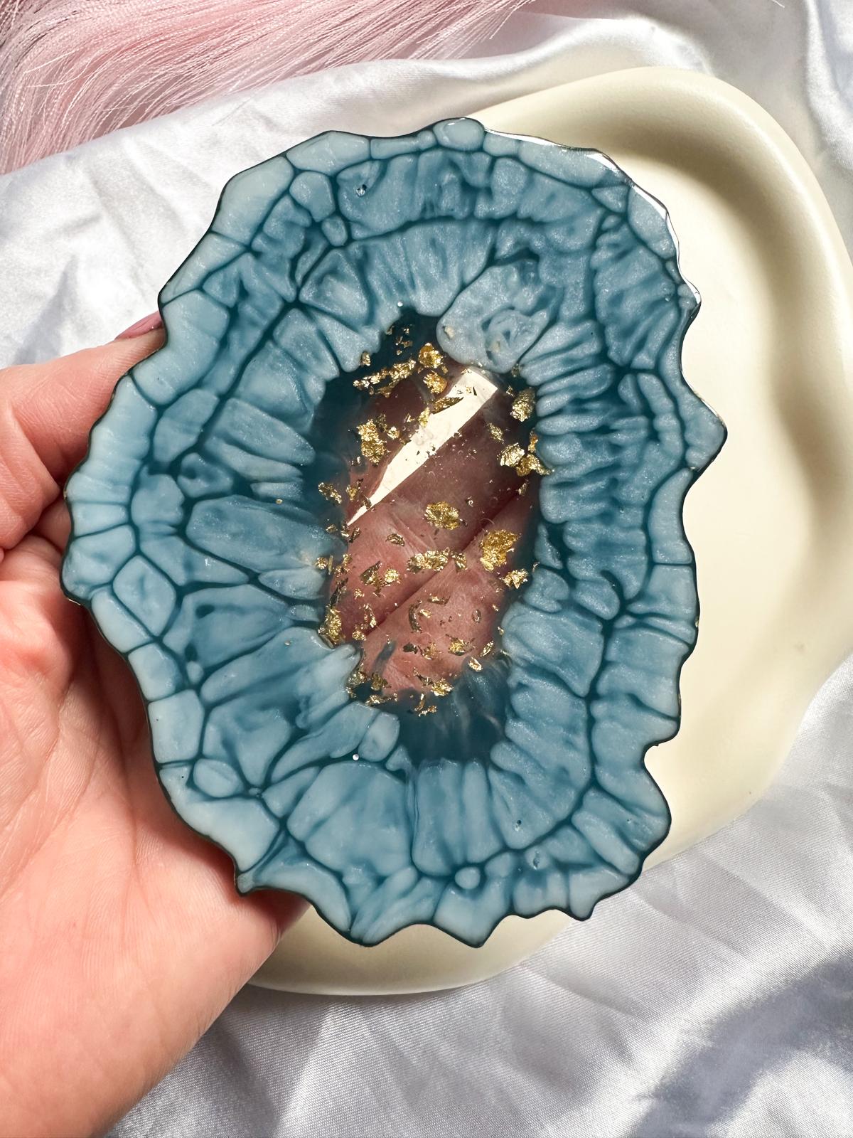 Custom Crackled Resin Coaster | Personalised Colour | Handcrafted Keepsake