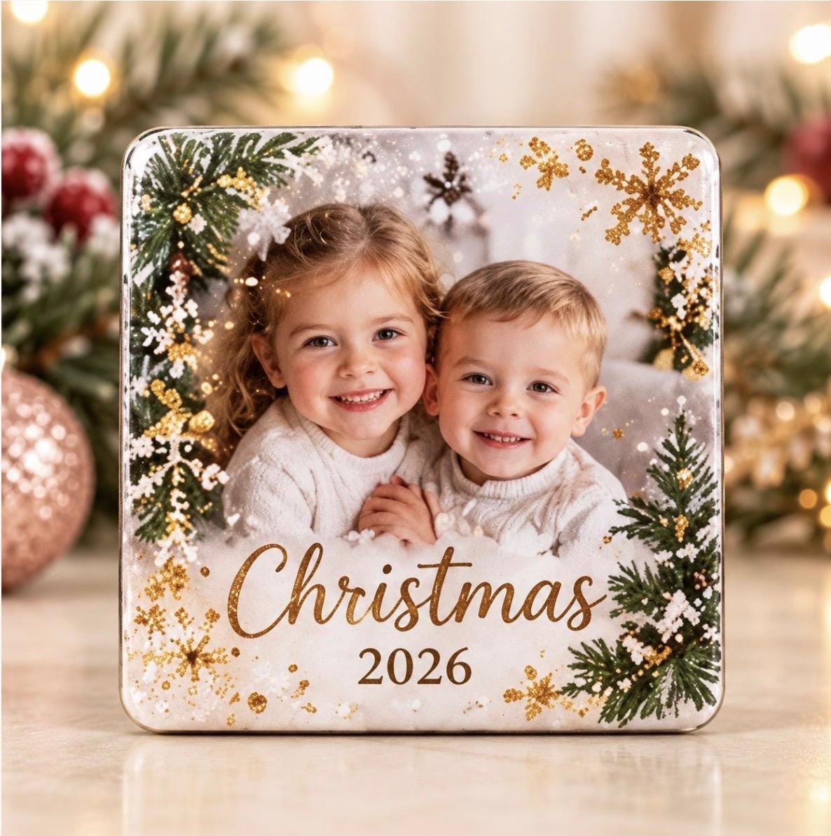 Personalised Family Photo Fridge Magnet – Custom Names & Messages