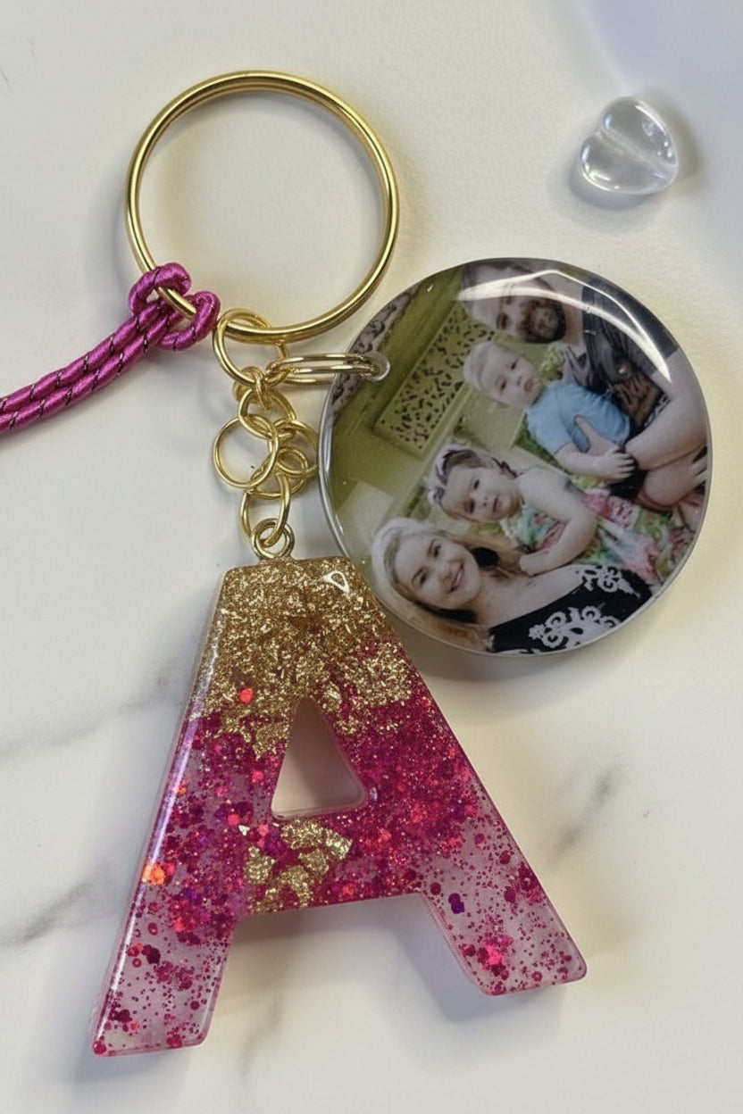 Personalised Round Photo Keychain – 3cm Custom Photo Gift