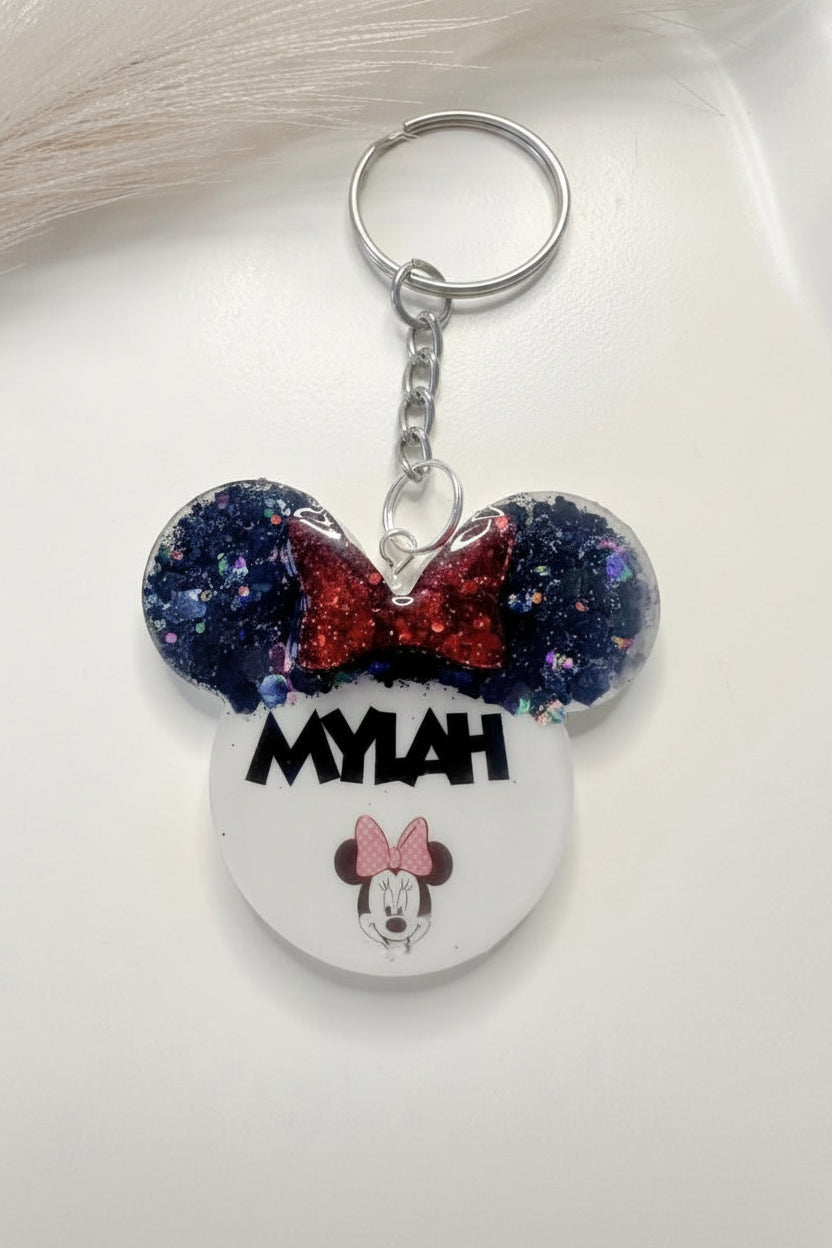 Personalised Minnie Mouse Keychain