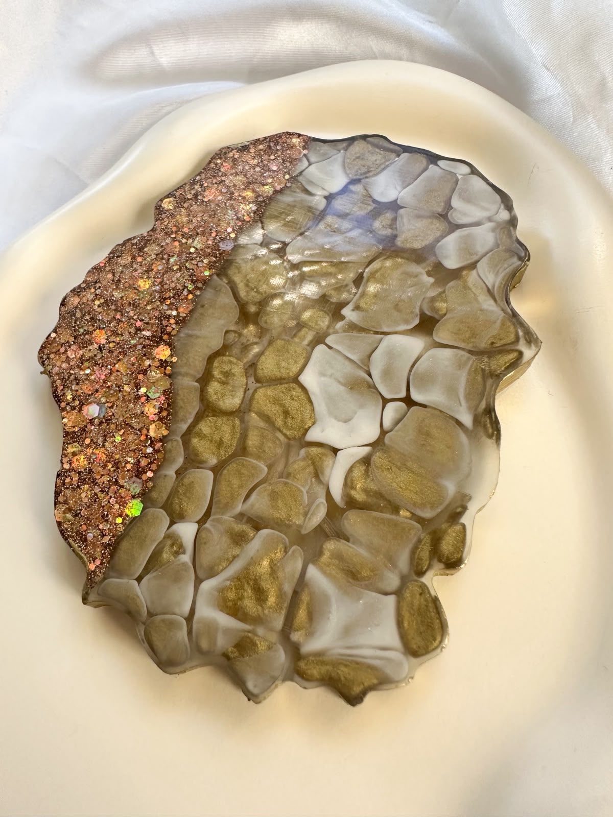 Customisable Glitter Mosaic-Style Coaster