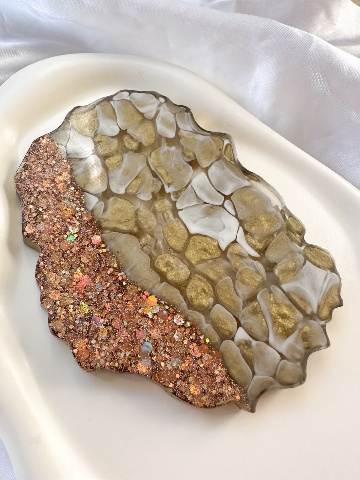 Customisable Glitter Mosaic-Style Coaster