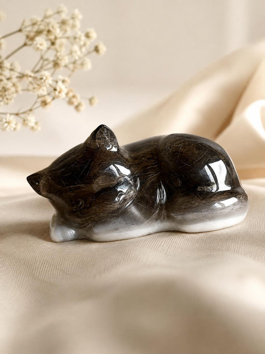 Personalised Cat Memorial Resin Figurine | Fur & Ash Keepsake