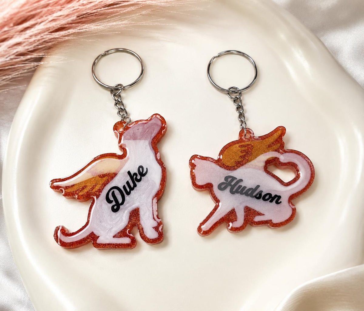 Personalised Pet Memorial Keyring – Dog or Cat Keepsake