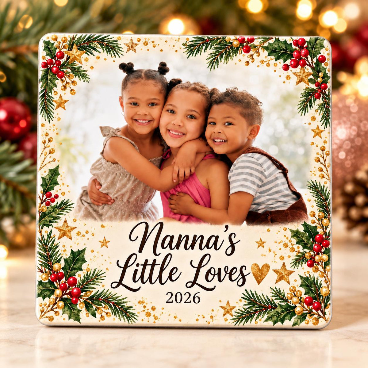 Personalised Photo Magnet for Grandparents | Custom Family Fridge Magnet