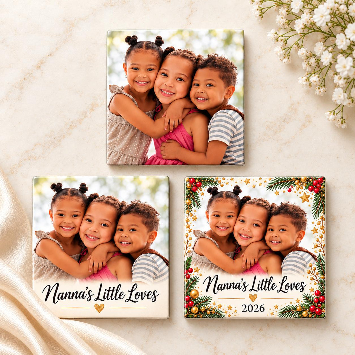 Personalised Photo Magnet for Grandparents | Custom Family Fridge Magnet