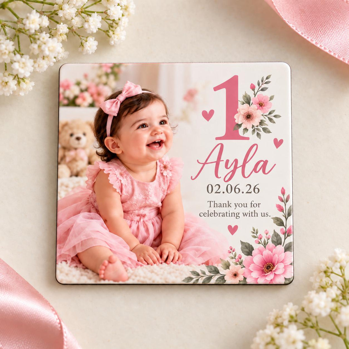 Personalised Birthday Photo Magnet Party Favours