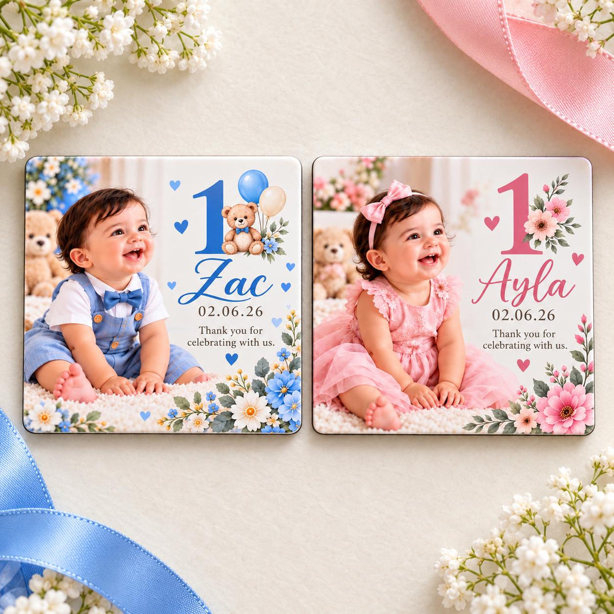 Personalised Birthday Photo Magnet Party Favours