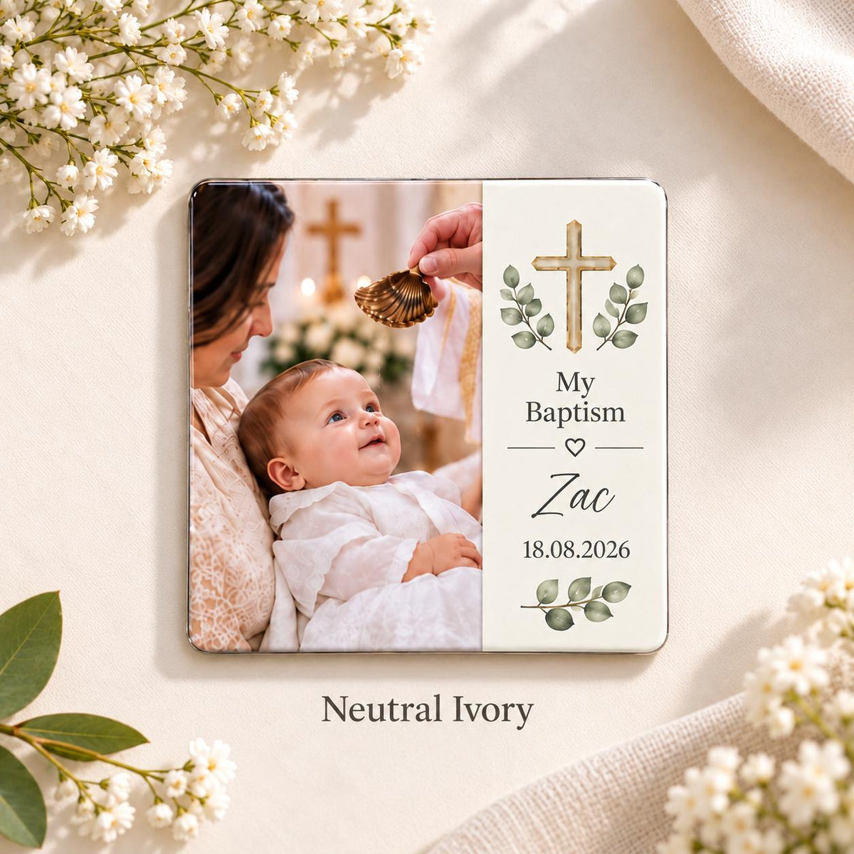 Personalised Baptism Photo Magnets | Christening Favours