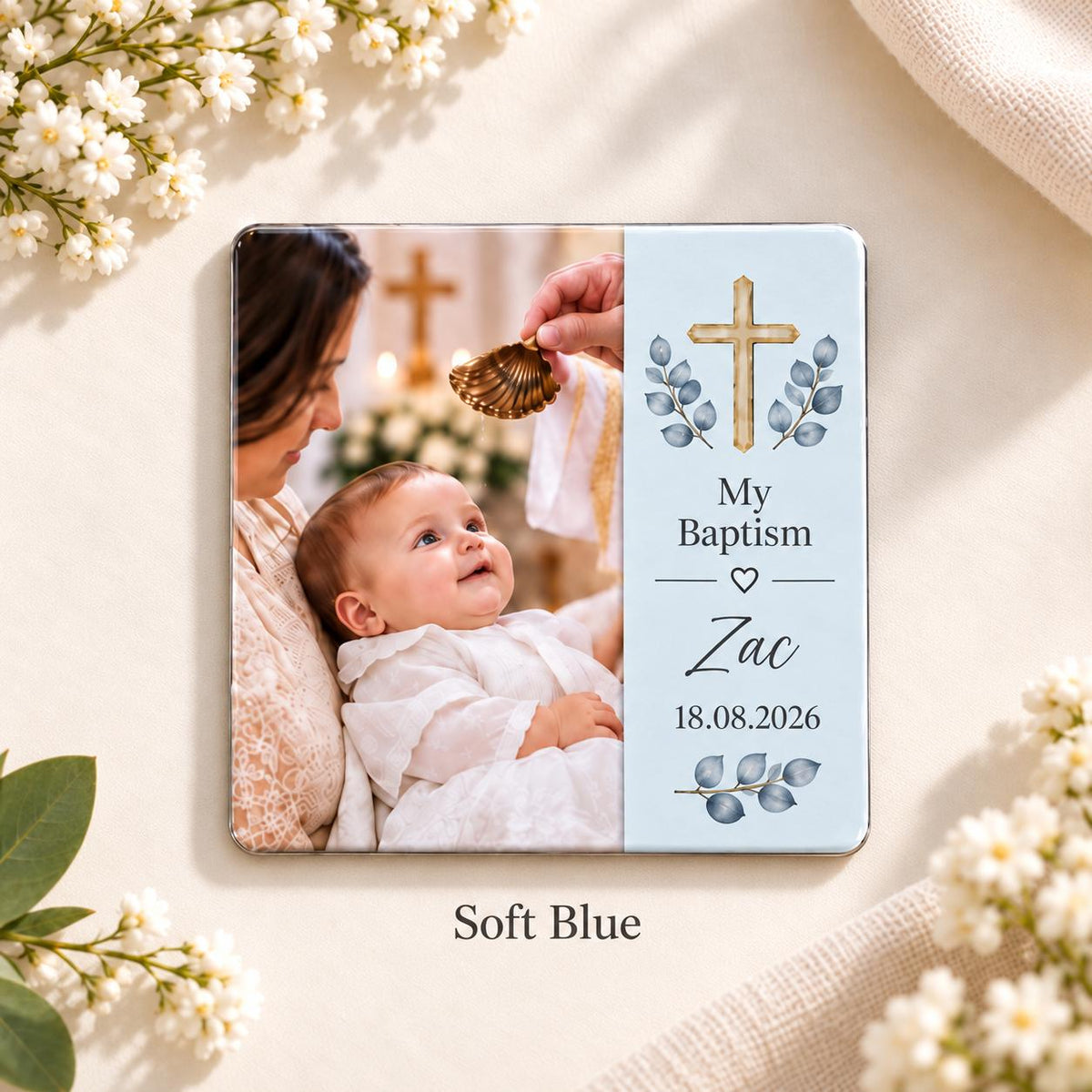 Personalised Baptism Photo Magnets | Christening Favours
