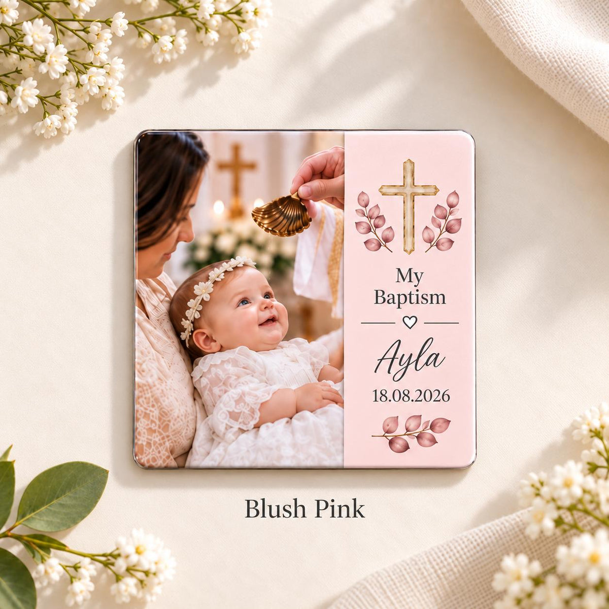 Personalised Baptism Photo Magnets | Christening Favours