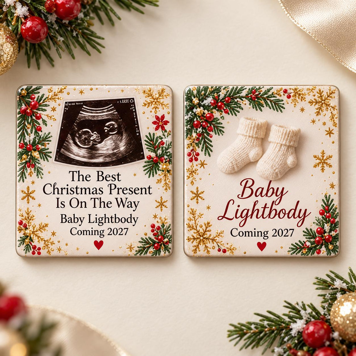 Personalised Pregnancy Announcement Photo Magnets