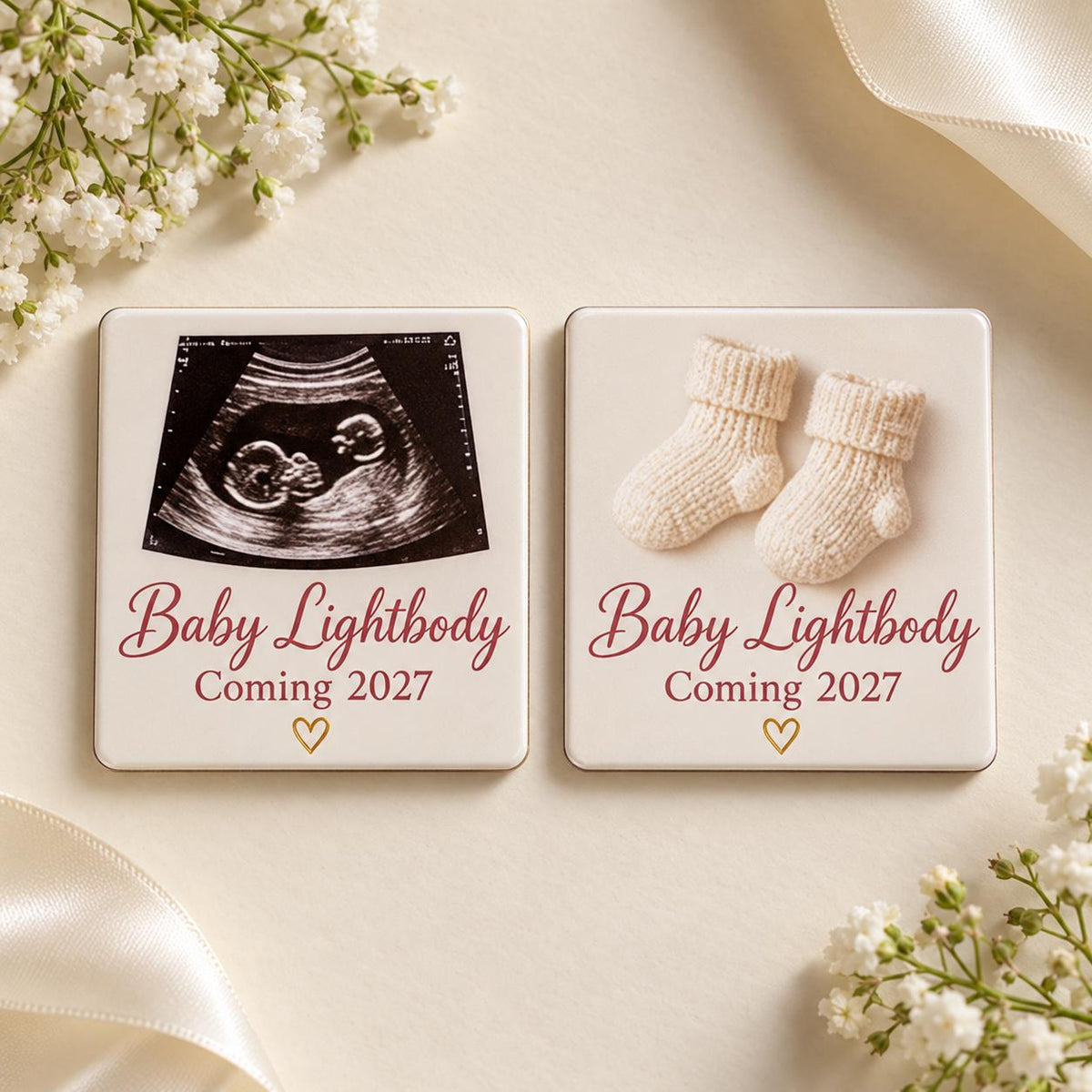 Personalised Pregnancy Announcement Photo Magnets